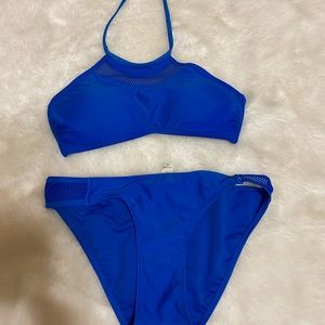 Tini Bikini Swimwear two piece sporty blue swim suit